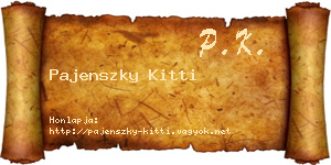 Pajenszky Kitti névjegykártya